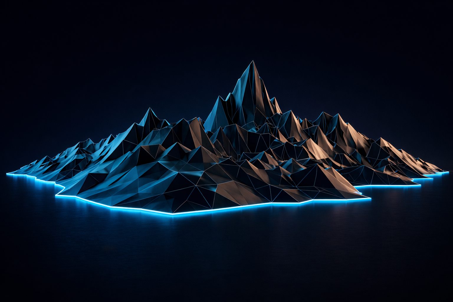 abstract polygonal mountains